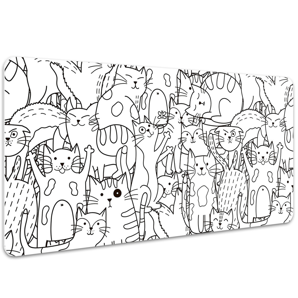 Mata ochronna na biurko Koty w stylu Doodle 100x50 cm