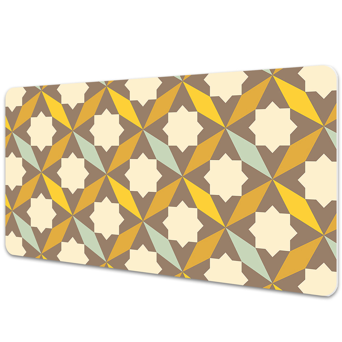 Duża mata na biurko Geometryczny wzór retro 90x45 cm