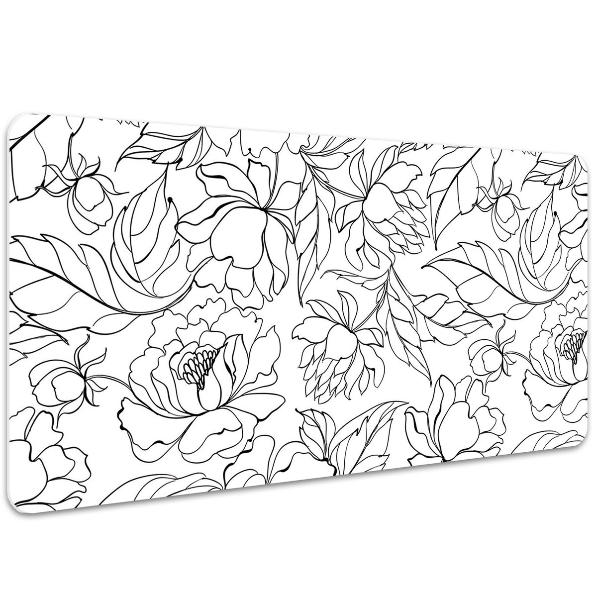Podkładka na całe biurko Sszkicowane piwonie 100x50 cm