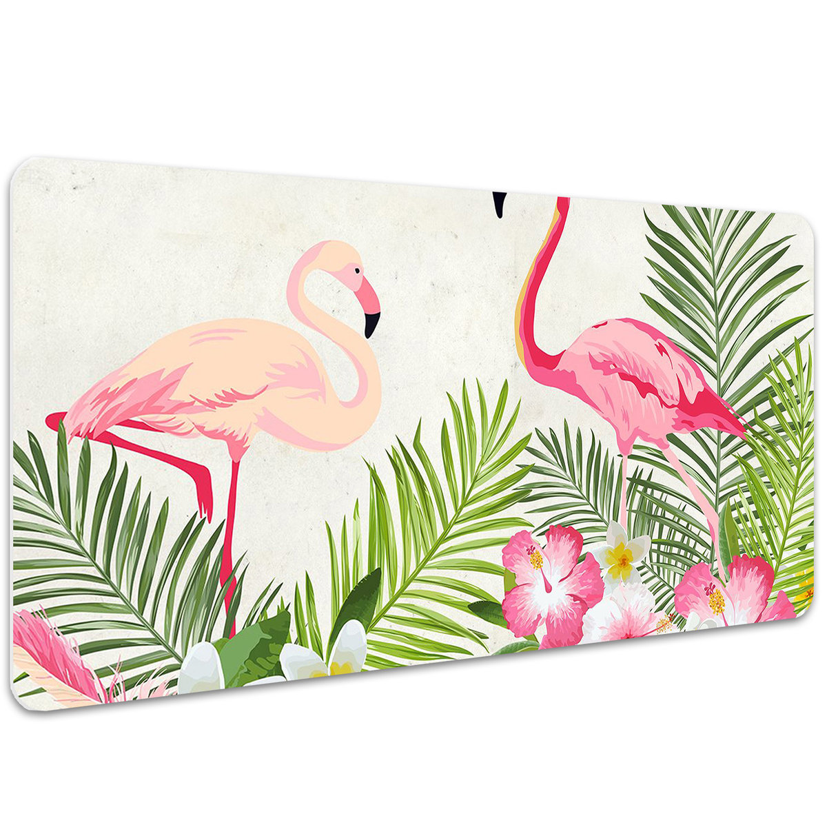 Podkładka na biurko z nadrukiem Dwa flamingi 100x50 cm