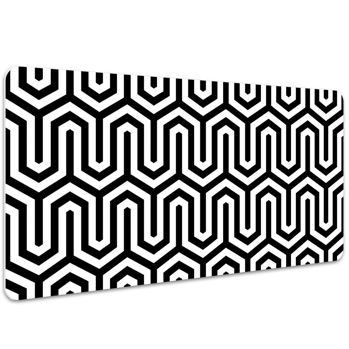 Mata ochronna na biurko Czarno-biała geometria 100x50 cm