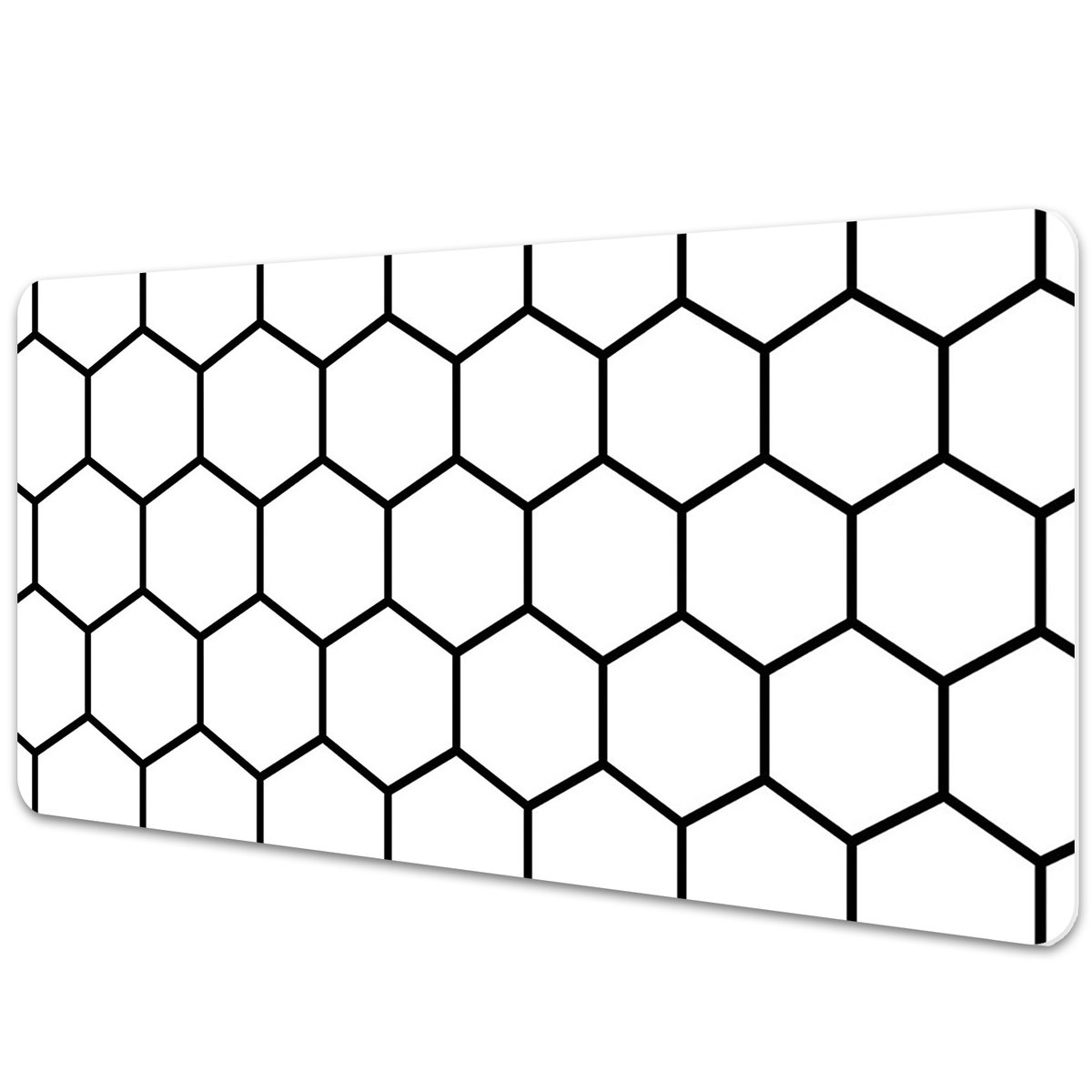 Podkładka na całe biurko Biało-czarne hexagony 90x45 cm