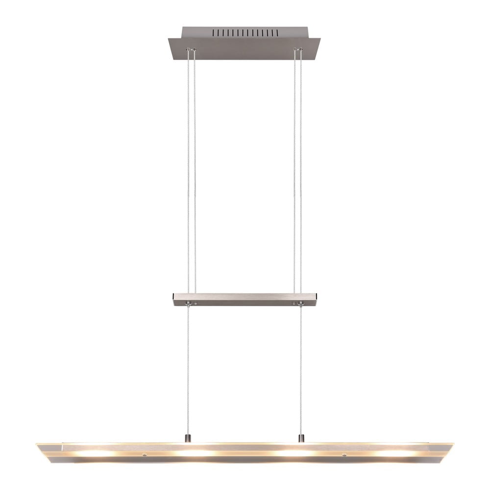 Szara lampa wisząca LED ze szklanym kloszem Milos – Trio