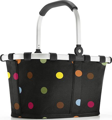 Koszyk Carrybag w kolorowe kropki XS czarny