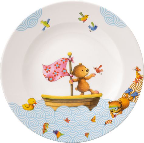 Talerz obiadowy Happy as a Bear 21,5 cm