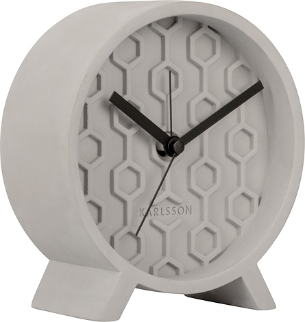 Budzik Honeycomb szary