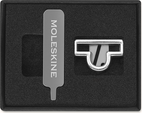 Przypinka na notes Moleskine zodiak waga srebrna