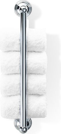 Wieszak reling na ręczniki Decor Walther Classic pionowy 46 cm chrom
