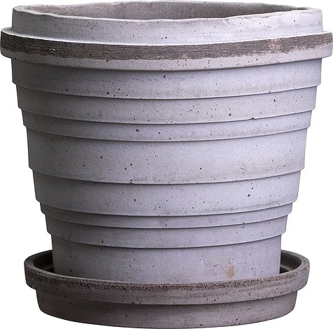 Doniczka Planet Jupiter 25 cm szara z podstawką