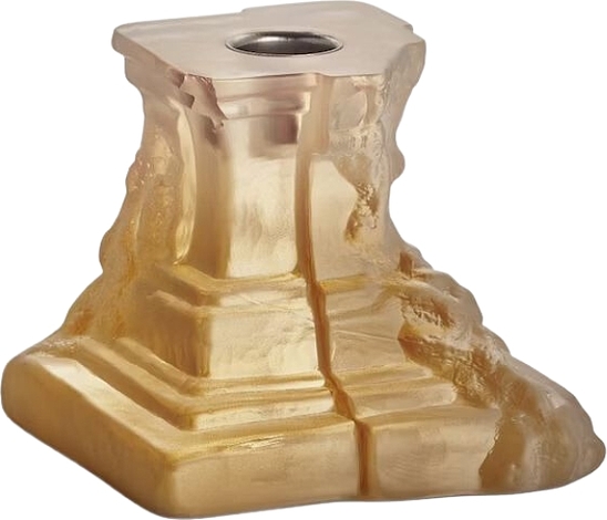 Świecznik na klasyczną świecę Rocky Baroque 9,5 cm amber