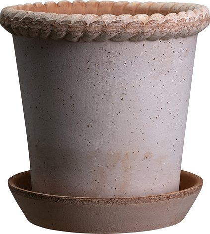Doniczka Emilia 25 cm różowa z podstawką