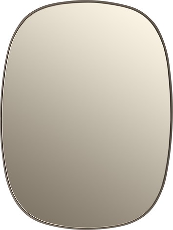 Lustro ścienne Framed S taupe ze szkłem taupe