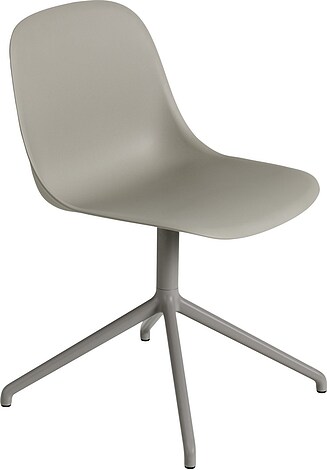Krzesło Fiber Swivel szare na aluminiowych nogach