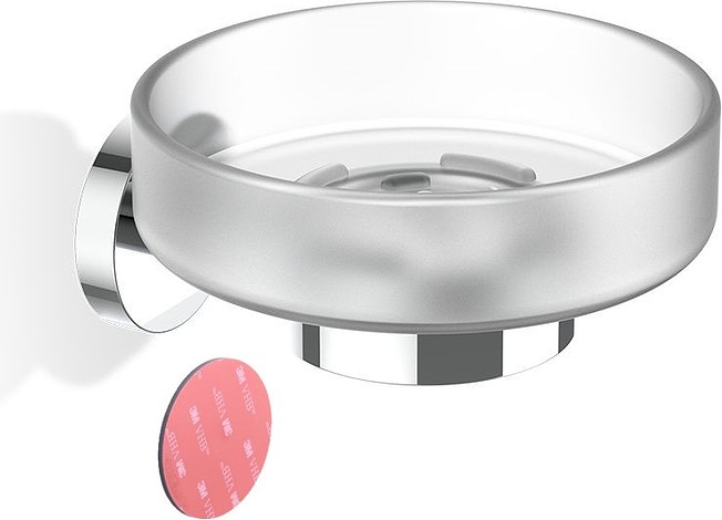 Mydelniczka Basic chrom ścienna montaż samoprzylepny