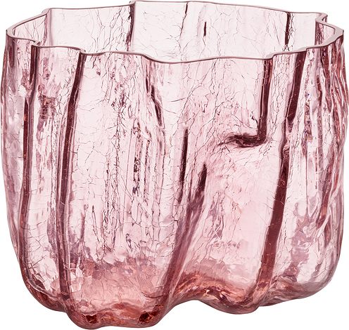 Wazon Crackle 17,5 cm różowy kryształowy