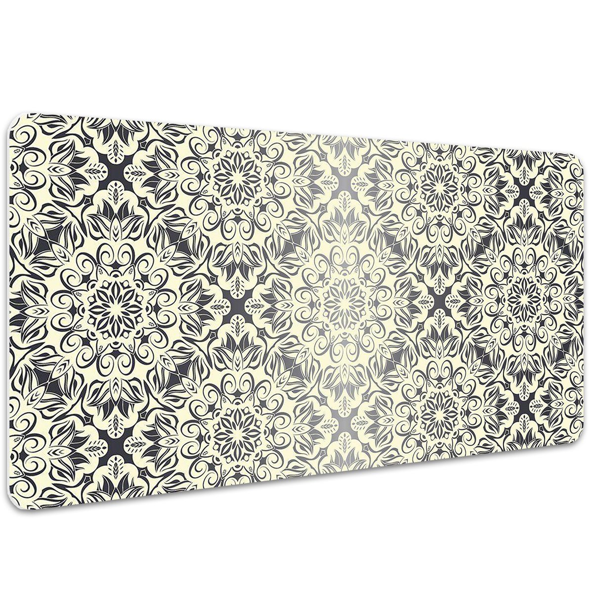Duża mata na biurko Kwiatowy wzór vintage 100x50 cm