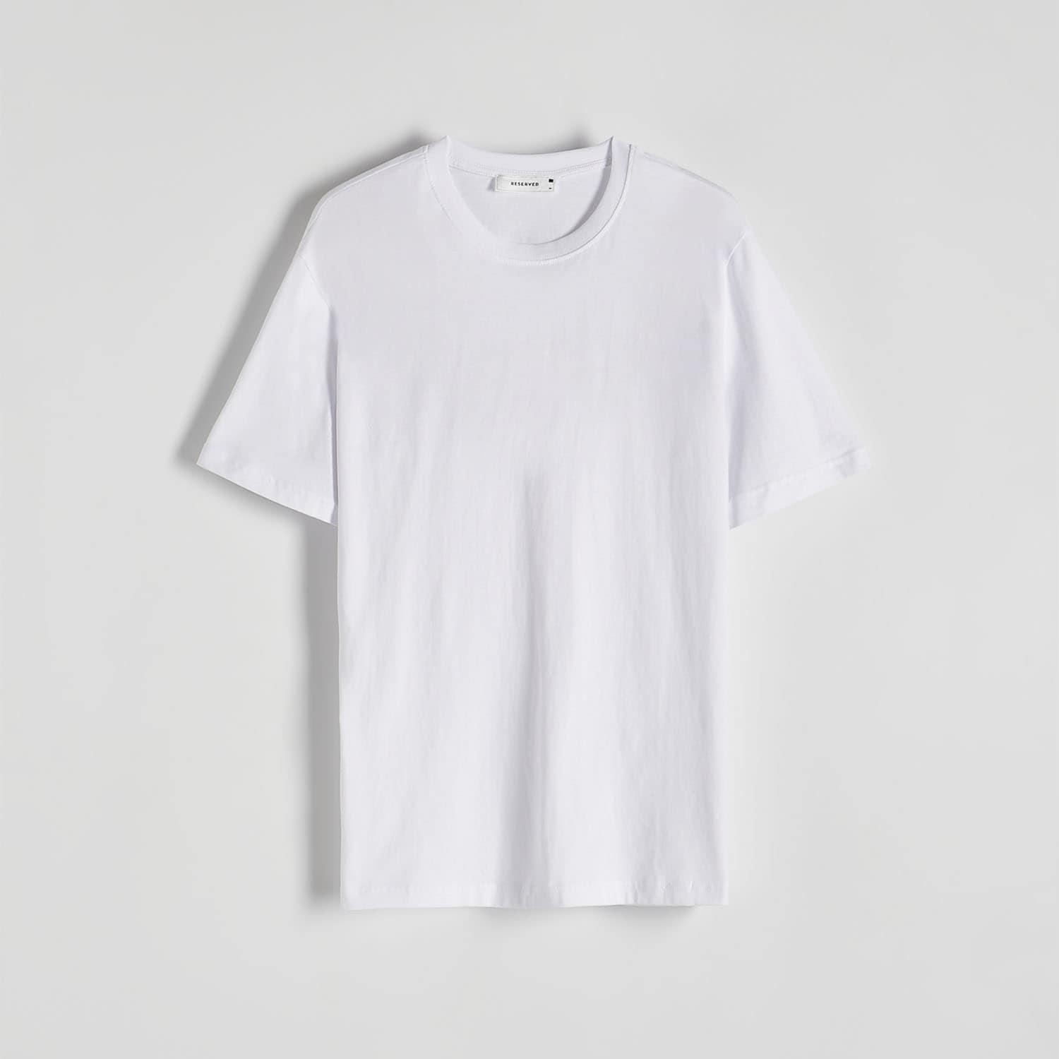 Reserved - Bawełniany t-shirt regular - Biały