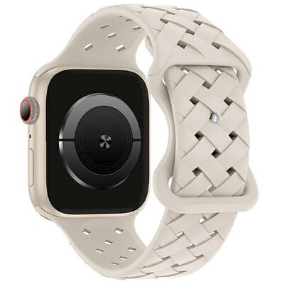 Pasek BELINE Silicone Woven do Apple Watch 2/3/4/5/6/7/8/SE/SE 2/Ultra (42/44/45/49mm) Beżowy