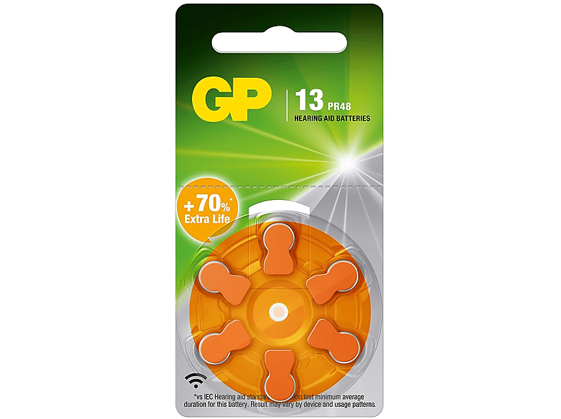Bateria guzikowa do ów słuchowych GP ZA13/PR48 6szt.