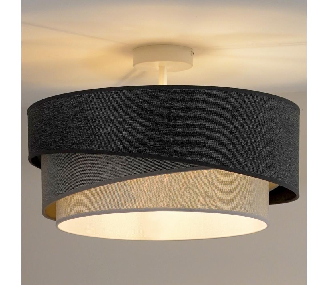 Duolla - Żyrandol natynkowy KOBO 1xE27/15W/230V śr. 45 cm szary/biały