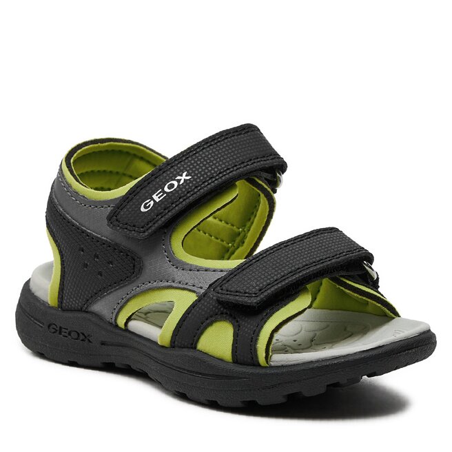 Sandały Geox J Vaniett Boy J455XC 015CE C0802 M Black/Lime