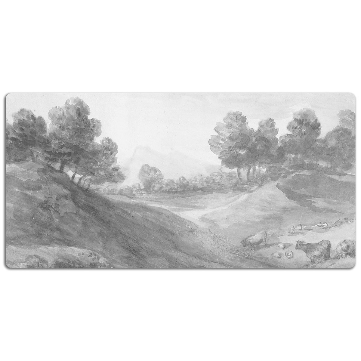Mata na biurko Krajobraz w stylu vintage 120x60 cm