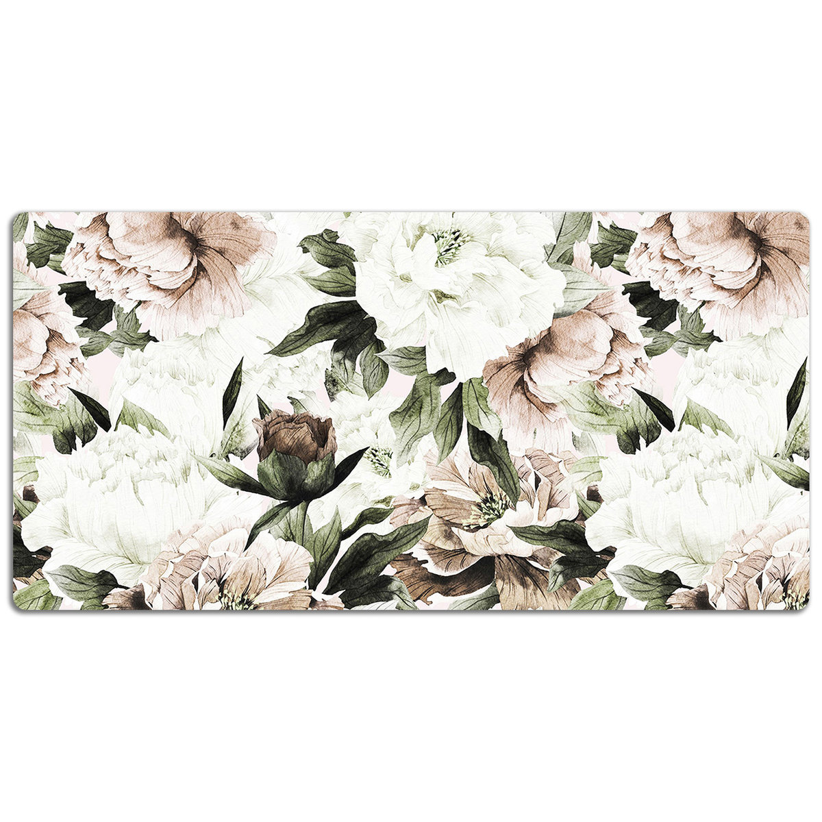 Mata ochronna na biurko Piwonie retro 120x60 cm