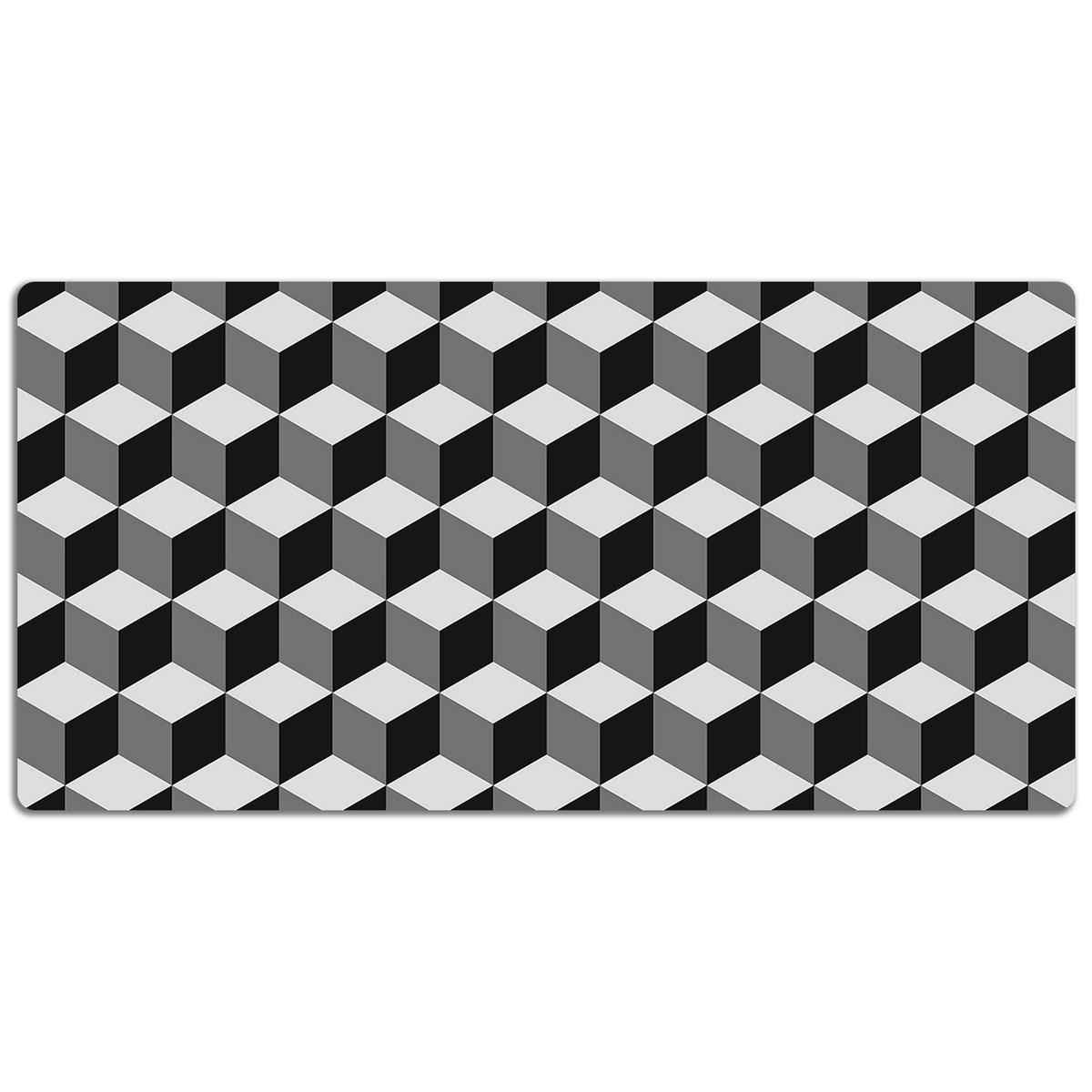 Podkładka na biurko z nadrukiem Sześciany geometryczny wzór 3D 120x60 cm