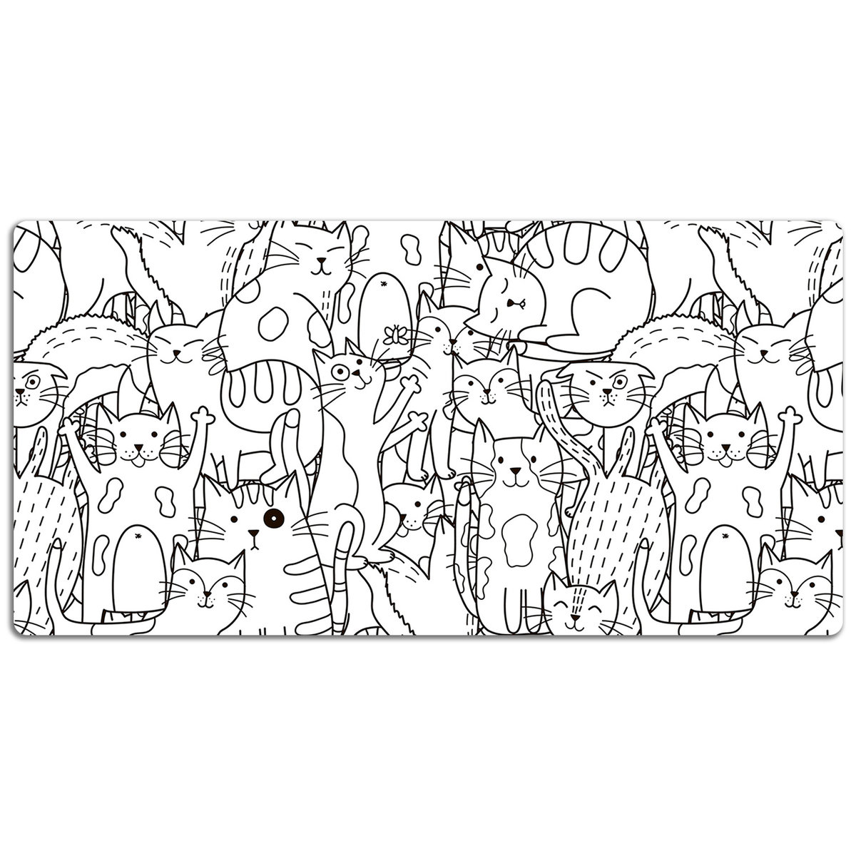 Mata ochronna na biurko Koty w stylu Doodle 120x60 cm