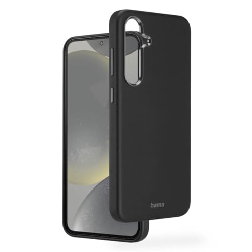 Hama Etui do Samsung Galaxy S24+ (sztuczna skóra, metal, eleganckie etui na telefon komórkowy z tyłu, dodatkowa ochrona aparatu i wyświetlacza, kompatybilne z bezprzewodowym ładowaniem, miękkie, z