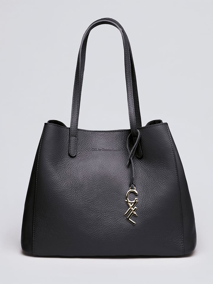 CXL by Christian Lacroix Skórzana torebka w kolorze czarnym - 39 x 29 x 20 cm