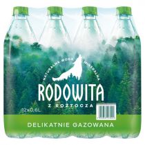 Rodowita z Roztocza Woda mineralna delikatnie gazowana Zgrzewka 12 x 600 ml