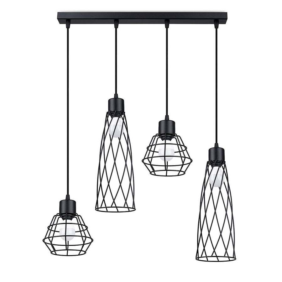 Druciana lampa wisząca czteropunktowa - 7X A422 C0-B71