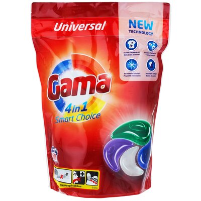Gama Kapsułki 4in1 60p Uniwersal 1,3kg Do Prania Lumarko!