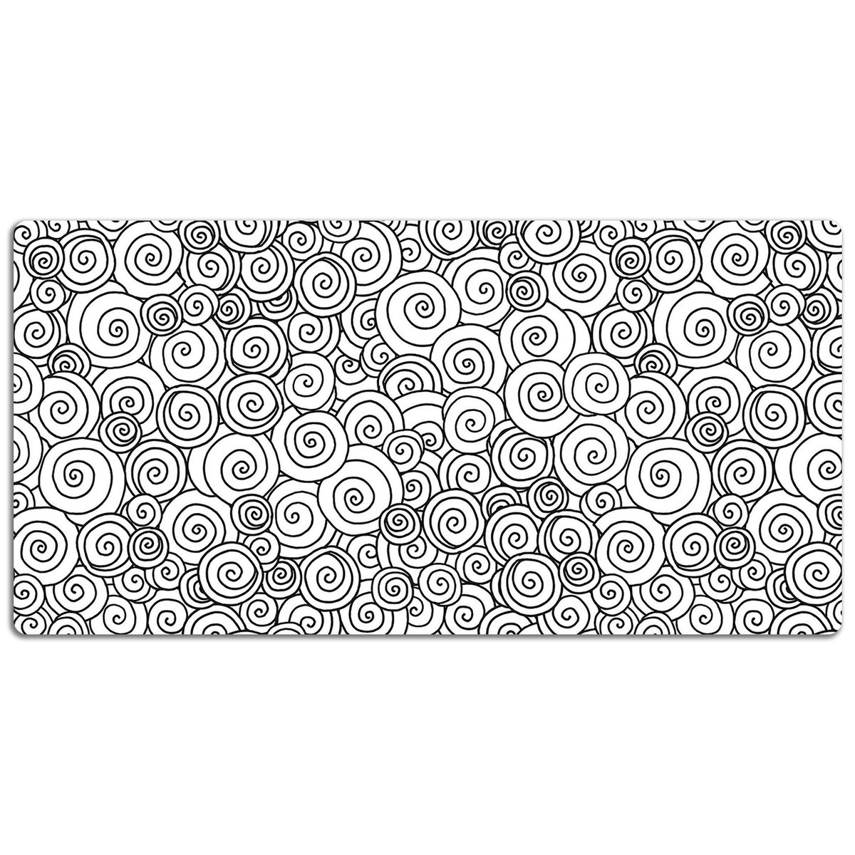 Podkładka na całe biurko Czarno-białe geometryczne wiry 120x60 cm