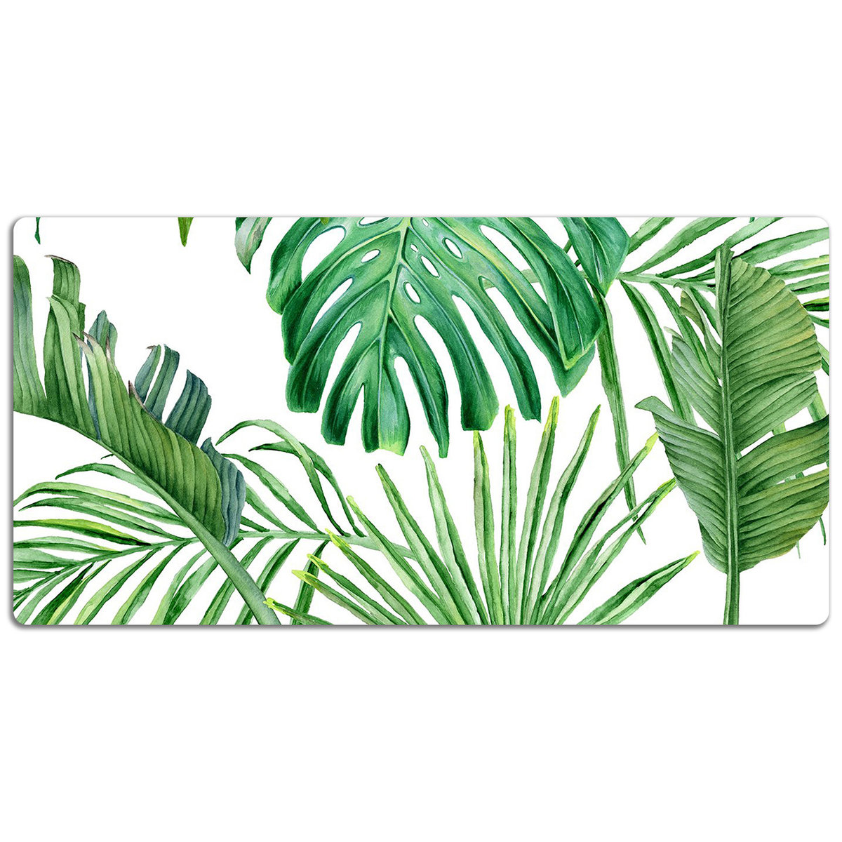 Mata ochronna na biurko Tropikalna palma i monstera 120x60 cm