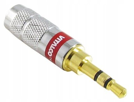 Wtyk jack 3.5mm stereo na kabel iphone chromowany