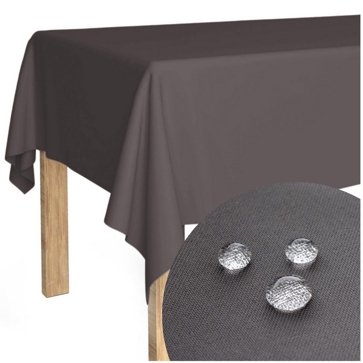 Obrus 140x220 Plamoodporny Klasyczny Savio Grafit