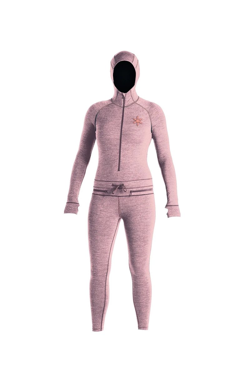 AIRBLASTER WOMEN'S MERINO NINJA SUIT ROSE QUARTZ M