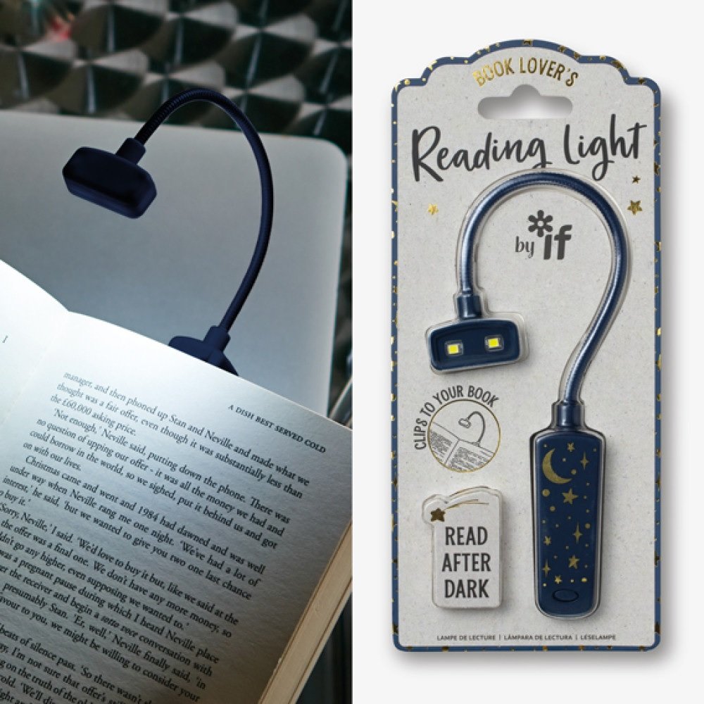 IF, lampka do czytania lover s reading light księżyc i gwiazdy