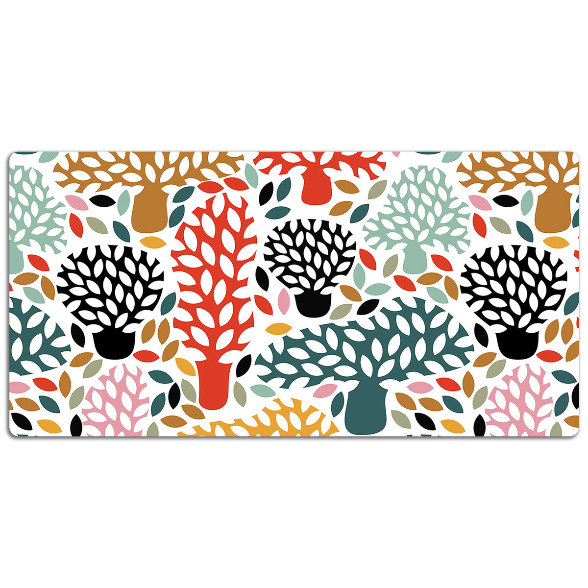 Podkładka na biurko Drzewa w stylu doodle 120x60 cm