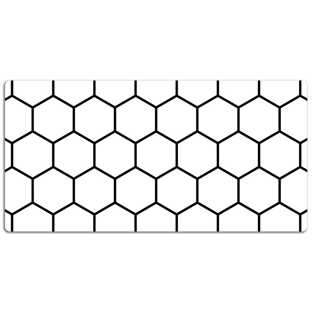 Podkładka na całe biurko Biało-czarne hexagony 120x60 cm