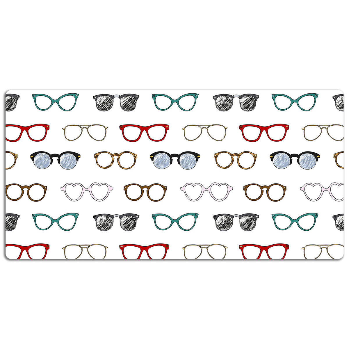 Podkładka na biurko Okulary w stylu vintage 120x60 cm