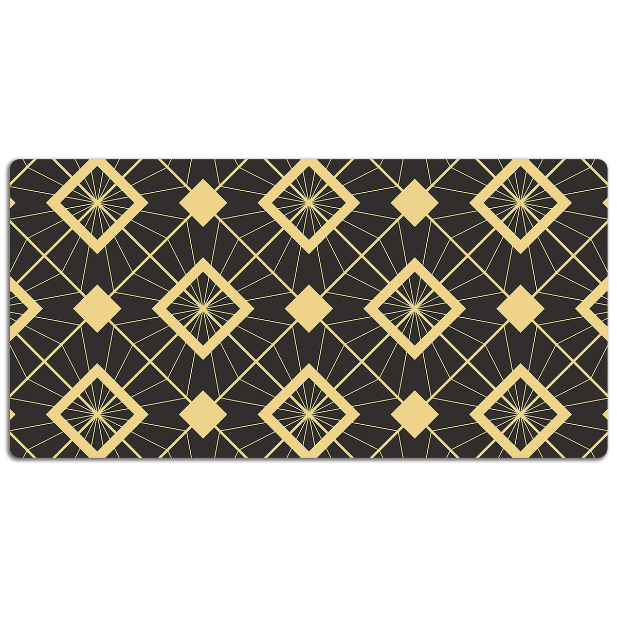 Duża mata na biurko Retro motyw geometryczny 120x60 cm