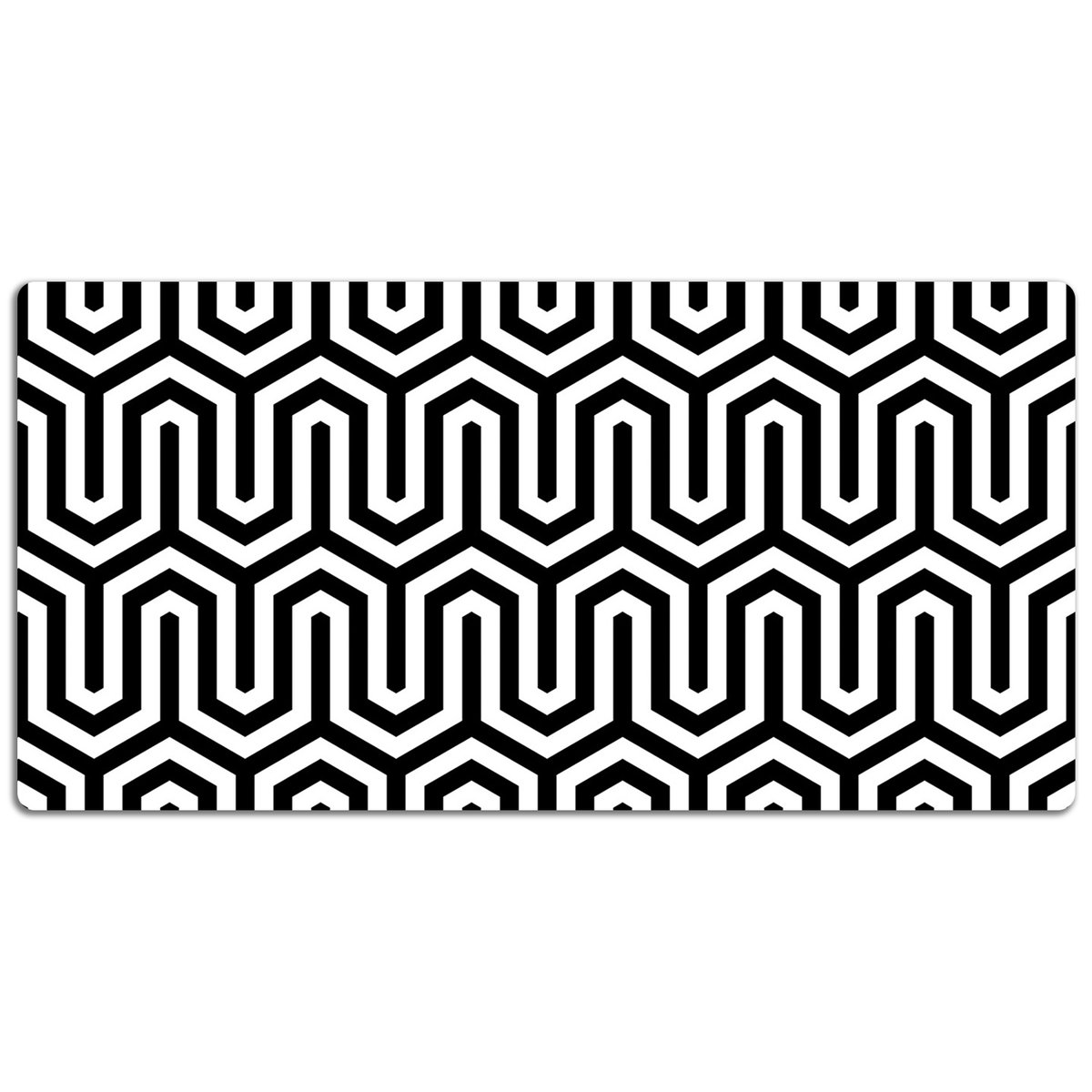 Mata ochronna na biurko Czarno-biała geometria 120x60 cm