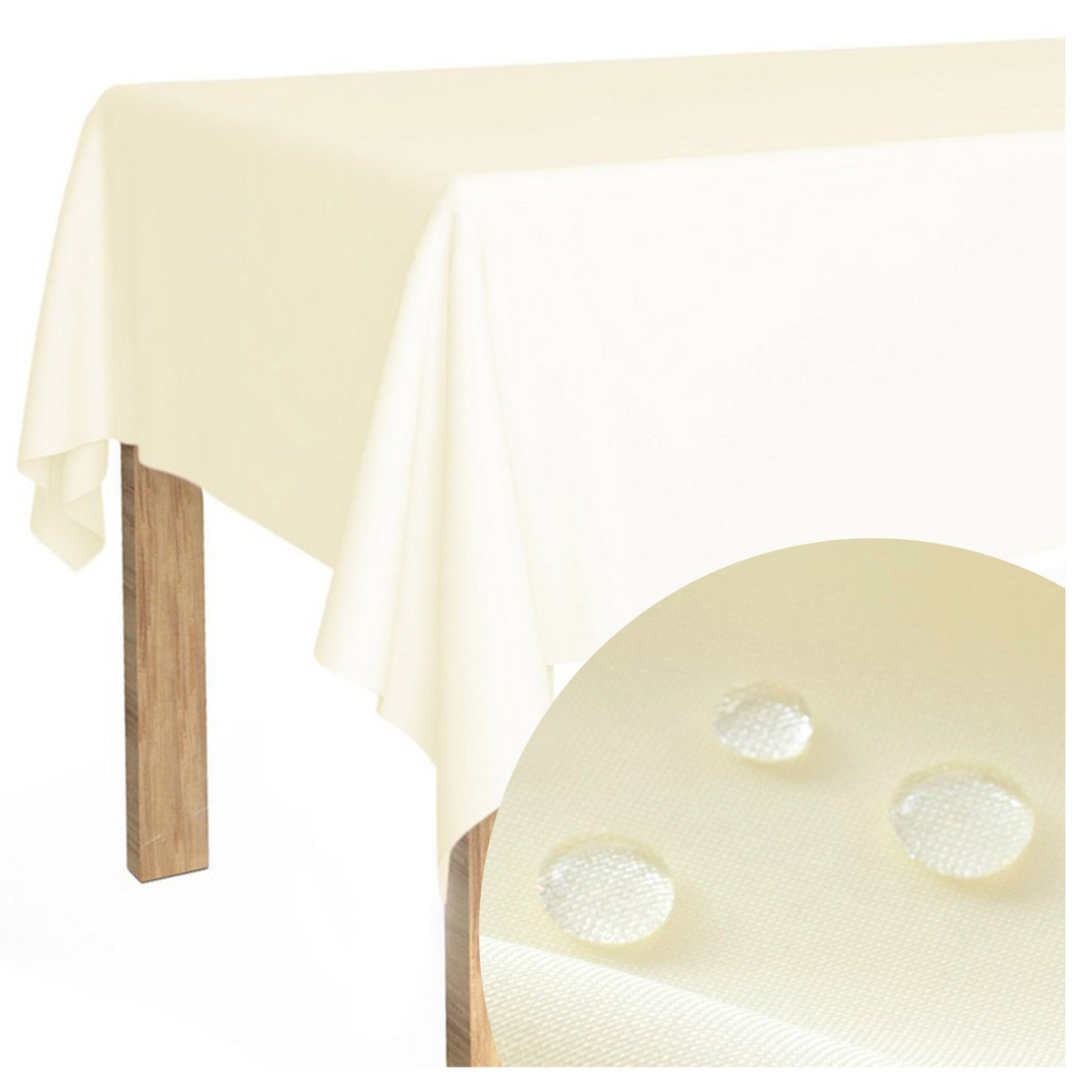 Obrus 140x240 Plamoodporny Klasyczny Savio Krem