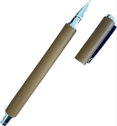 TYPO-  Długopis brązowy ze srebrną końcówką Czarny