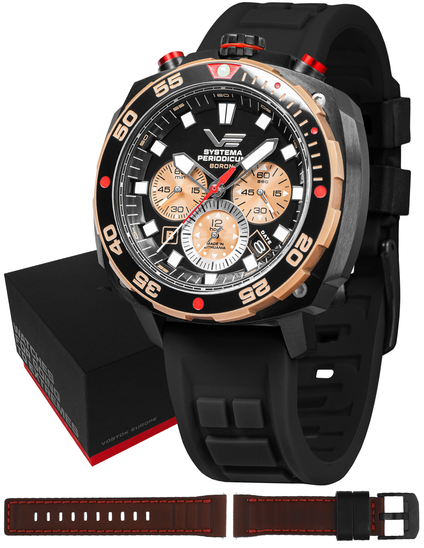 Zegarek Vostok Europe VK67-650E721SB Systema Periodicum Boron