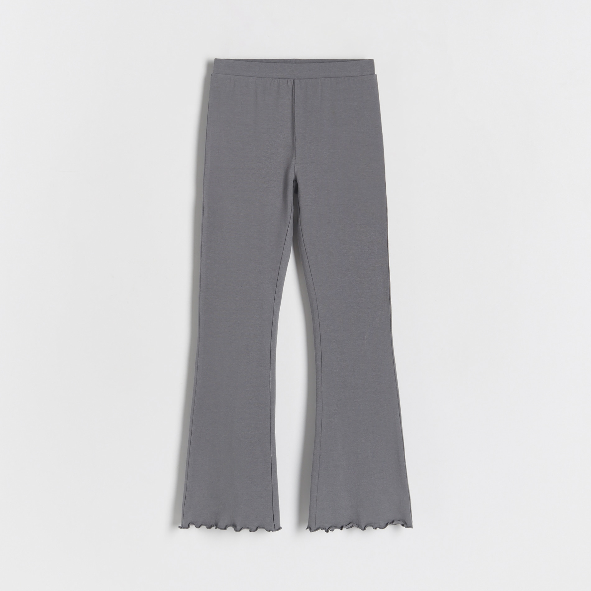 Reserved - Bawełniane spodnie flare - Szary