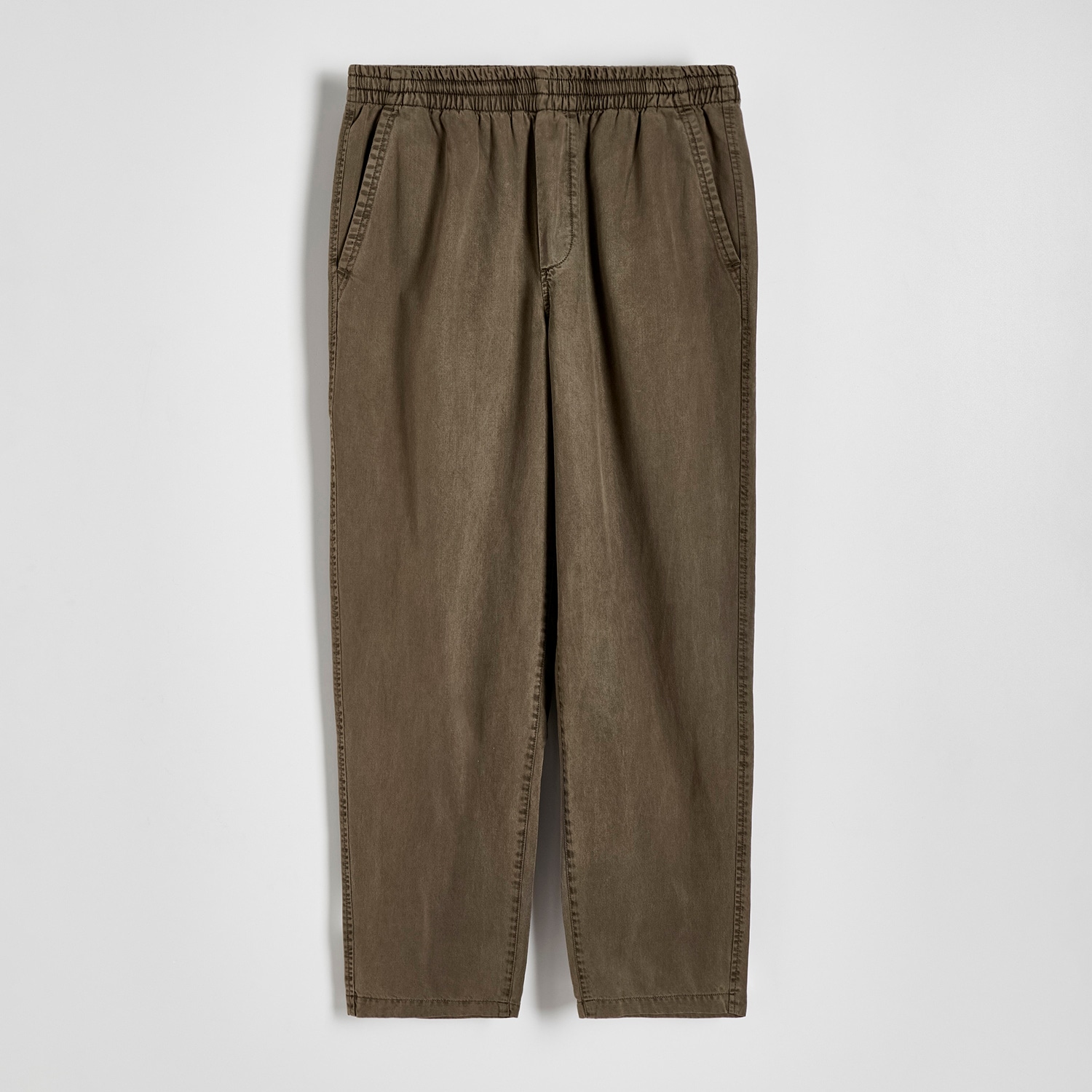 Reserved - Spodnie jogger z efektem sprania - Khaki